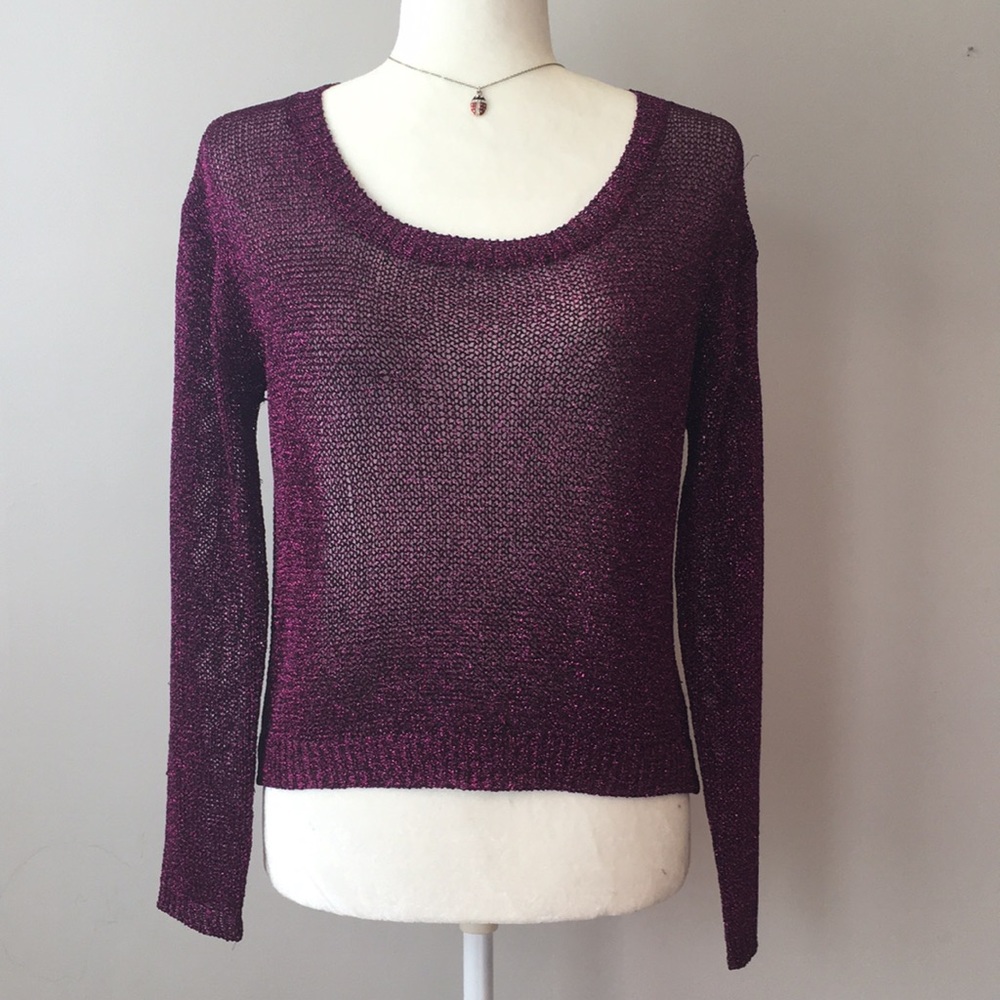 Almost Famous | Metallic pink blouse top